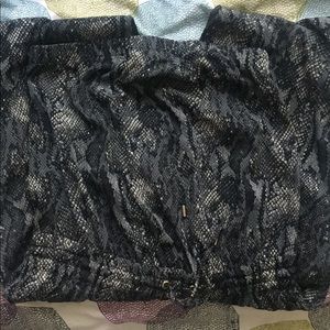 Pattern strapless pant suit